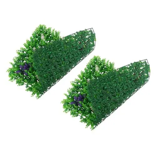 Produktbild: VOSAREA 2st Künstliche Pflanzenwand Heckenpaneel-hintergrunddekor Wandpaneel Mit Künstlichen Pflanzen Pflanzenwanddekoration Künstliche Pflanzenplatten Wandheckenpaneel Plastik