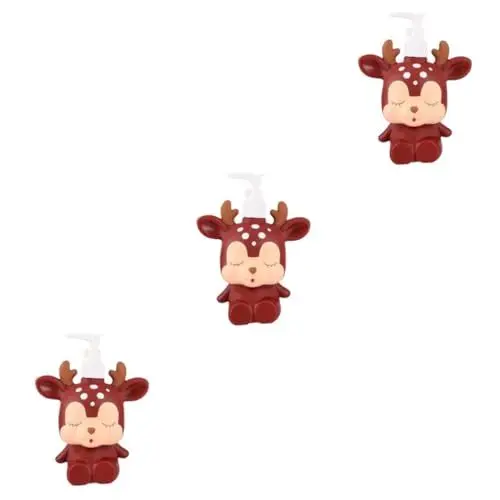 Produktbild: VOSAREA 3St Cartoon-Lotionflasche für Kinder Handseife Mini-Lotionsbehälter nachfüllbare Lotionsflasche Flüssigkeitsbehälter für Kinder Flasche mit Kinderlotion Lotionspender Melamin Brown