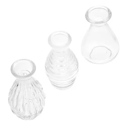 Produktbild: VOSAREA Diffusorflaschen Aus Glas mit Breiter Öffnung 3er-Pack Leere Flaschen für Die Inneneinrichtung Blumengefäß Vielseitig Einsetzbar Wiederverwendbar