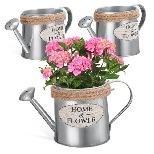 Produktbild: VOSAREA Eimer Dekoration Set Rustikalen Metall Vase 3 Stücke Vintage Gießkanne für Home Dekorative
