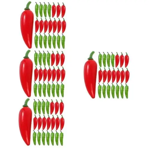 Produktbild: VOSAREA 4 Sätze Künstlicher Pfeffer Simulation Pfeffer Jalapeno Vorzeigemodell Lebensmittel-Spielzeug-Requisite Simulation Lebensmittelmodell Pfeffer-Modell Styroporschaum 40 Stück * 4