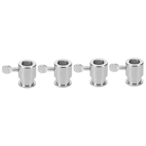 Produktbild: VOSAREA 4 Stück Zubehör Grill Rotisserie Rotisserie-Grill Grill-Set Drehspießwaage Grill-Drehspieß-Set Barbecue Grillhülse Spießstangenstopper Drehspießstangenstopps Eisen verchromt Silver
