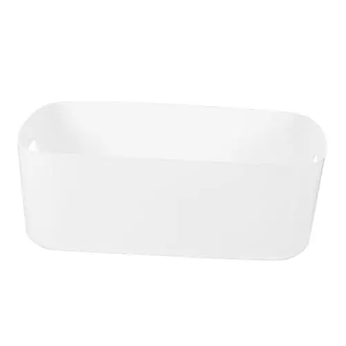 Produktbild: VOSAREA 6St Aufbewahrungskiste lagercontainer aus Kunststoff storage baskets stauboxen Aufbewahrungsorganisator aus Kunststoff Organizer-Behälter Abs Weiß