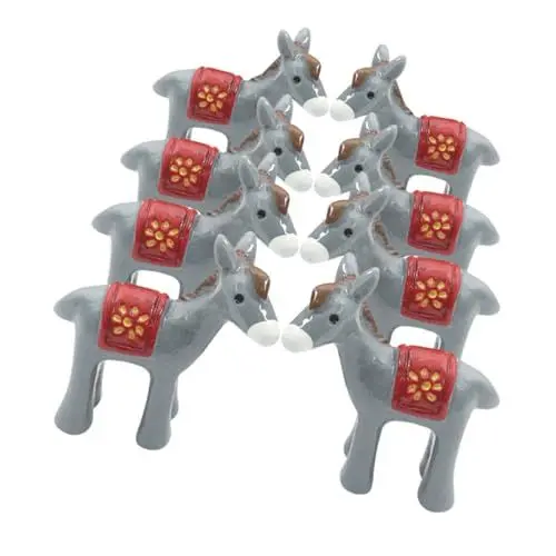 Produktbild: VOSAREA 8 Stück Kleiner Esel Mikro Landschaft Tier Mini Esel Statue Gartenlandschaft Esel Dekoration Miniatur Esel Figuren Winziger Esel Mikro Landschaft Esel Kunstharz Grau
