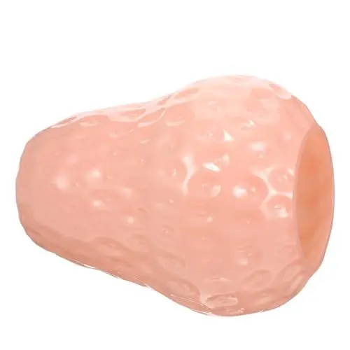 Produktbild: VOSAREA Behälter Für Blumenzweige Erdbeervase Blumensträuße Vase Erdbeerblumenvase Blumenvasen Dekorativ Hyazinthenvase Vase in Fruchtform Kreative Vase Erdbeerförmige Vase Rosa Glas