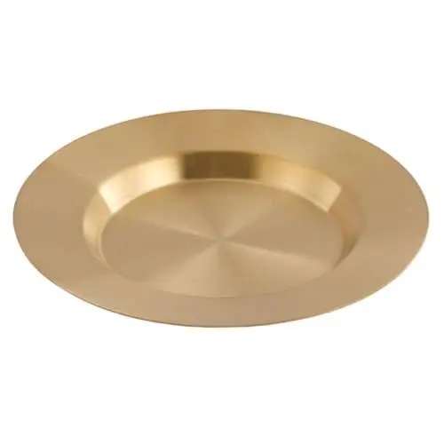 Produktbild: VOSAREA Edelstahlscheibe Salatteller Westlicher Speiseteller Speiseteller Salatschüssel Nudelteller Schalen Meeresfrüchteplatte Nudelschüssel Wurstschüssel Golden