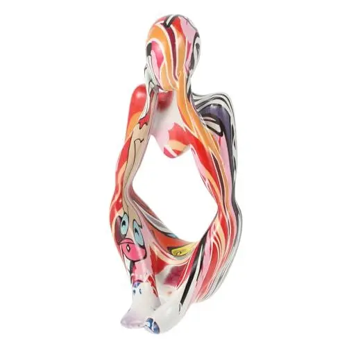 Produktbild: VOSAREA Handwerk Denker Abstrakte Skulptur Graffiti Statue Statue Wohnaccessoires Denker Statue Desktop Graffiti Denker Ornament Graffiti Denker Figur Kunstharz