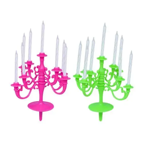 Produktbild: VOSAREA Hochzeitskerzenhalter Hochzeitskerzenständer Tischdekoration Kerzenständer Hohe Kerzenständer Tischkerzenständer Tischkerzenhalter Rosa