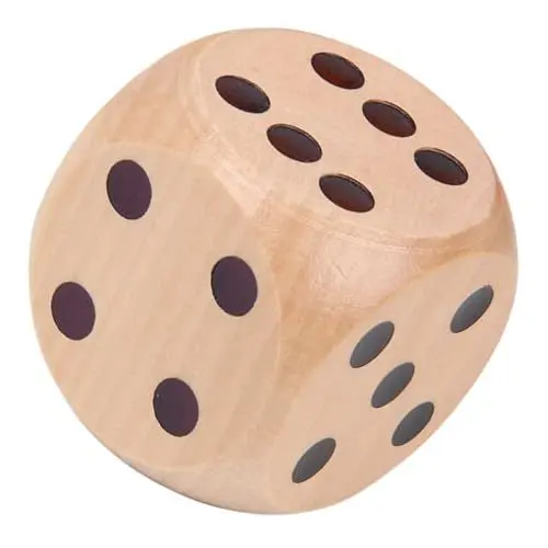 Produktbild: VOSAREA Holzwürfel 6-seitige Würfelblöcke löschbare Würfelwürfel Würfelspiel Brettspielwürfel d6 Würfel Spielwürfel aus Holz Spielwürfel für Partys Hof Würfel große Spielwürfel Light Brown