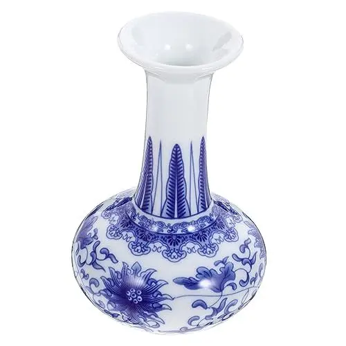 Produktbild: VOSAREA Moderne Bürodekor-vase Aus Weißer Keramik Für Blumenarrangements Bücherregal- -vase