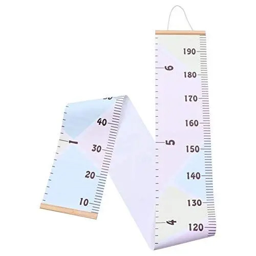 Produktbild: VOSAREA Kinderwachstumstabelle Lineal Kinder Rollen Höhe Diagramm Wandbehang Messdiagramm Höhenmesslineal für Kinder Mädchen Jungen Kleinkinder Kinderzimmer Raumhöhe Wachstumstabelle 2M