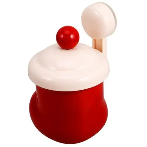 Produktbild: VOSAREA Niedlicher Kleiner Becher-mülleimer Mit Weihnachtsmann-design Dekorativer Abfallkorb Für Das Wohnzimmer