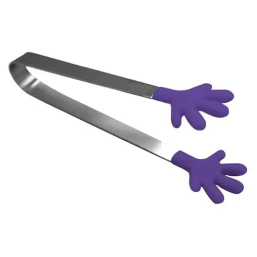 Produktbild: VOSAREA Kleiner Palm-eisclip Mini-zuckerzange Buffet-servierzange Camping Toastzange Zangenwerkzeug Grillclip Kleine Küchenzange Servierzangen Für Essenspartys Rostfreier Stahl Violett
