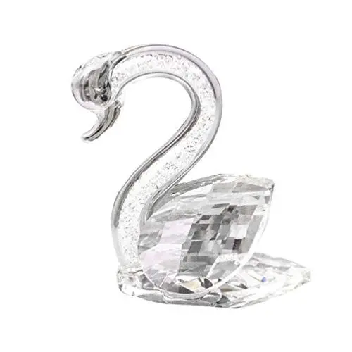 Produktbild: VOSAREA Kristall Schwan Figur Hochzeit Briefbeschwerer Statue Glas Figur Briefbeschwerer Ornament Feng Shui Sammlung für Zuhause Schaufenster
