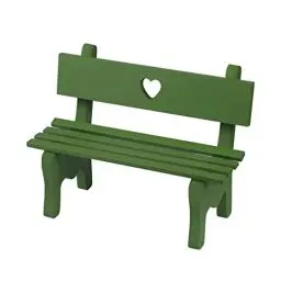 Produktbild: VOSAREA Miniatur Bank Garten: Deko Miniatur Gartenbank Holz Puppenhaus Zubehör Gartenmöbel - Mini Holzbank Wichtel Bank Holz Puppenbank für Puppenhaus Garten Requisiten, Grün