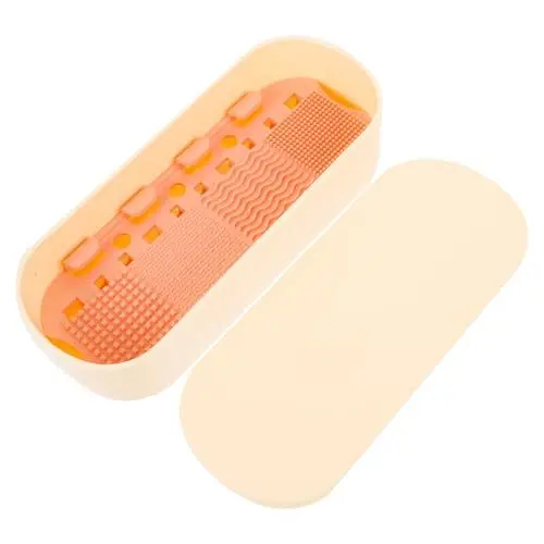 Produktbild: VOSAREA Make-up-pinsel-reinigungsbox Aus Sicherem Material Tragbare Kompakte Aufbewahrung Für Make-up-tools Pinselhalter