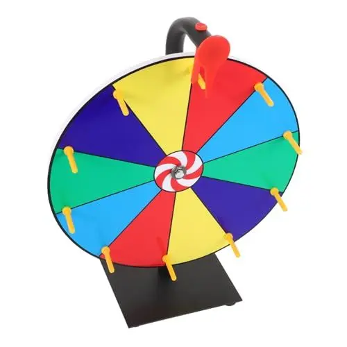 Produktbild: VOSAREA Roulette-spiel Mit Rotierenden Preisen Preisrad Für Party Glücksspiel-preisrad Zum Selbermachen Party-handelsrad Spielrad Tischpreisrad Diy-preisrad Plastik