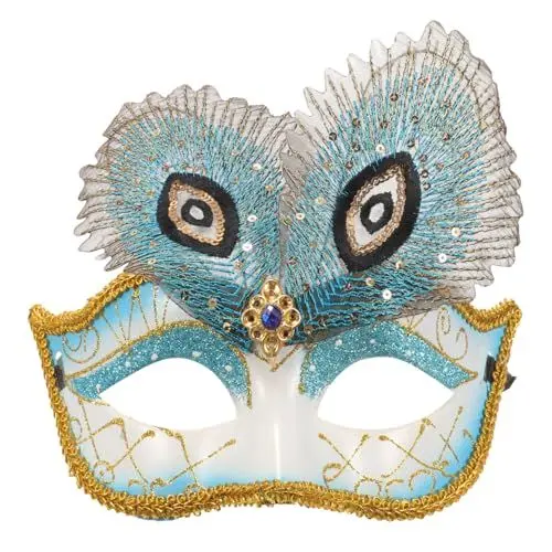 Produktbild: VOSAREA Maskenmaske Mit Pfauenaugen-Design Im Venezianischen Stil Für Damenkostüme Und Partydekoration