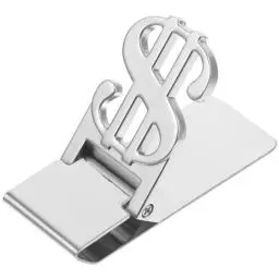 Produktbild: Vosarea 1 x Geldklammer aus Metall in Dollar-Schild-Form, aus Edelstahl, Geldklammer, Kreditkartenhalter.
