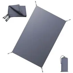 Produktbild: VOSOIR Zeltplane wasserdichte, Ultraleicht Tragbar Camping Zelt Tarp, Zeltunterlage mit 12 Metall-Ösen&Tragetasche, Reißfest, Tent Tarp für Hängematte Ourdoor Camping Picknick Wanderungen(140x210cm)