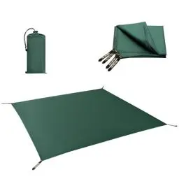 Produktbild: VOSOIR Zeltplane wasserdichte, Ultraleicht Tragbar Camping Zelt Tarp, Zeltunterlage mit 12 Metall-Ösen&Tragetasche, Reißfest, Tent Tarp für Hängematte Ourdoor Camping Picknick Wanderungen(210x210cm)