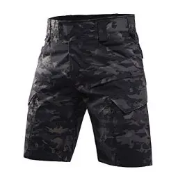 Produktbild: VOTAGOOGEAR Taktische Cargo Shorts Herren Stretch Cargo Shorts1/2 Kurze Arbeitshosen mit 9 Tasche für alle Outdoor-Aktivitäten und Täglich (Ohne Gürtel) (Dark CP, 2XL)