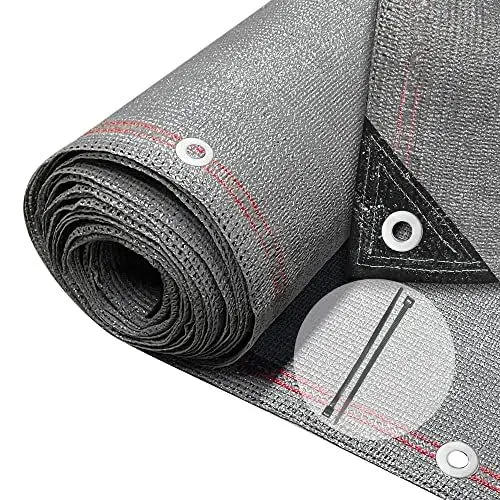 Produktbild: VOUNOT® Zaunblende 1×10m, Sichtschutz Zaun 230 g/m² HDPE Schattiernetz, Windschutz UV-resistent Reißfest, 95% Beschattungsgrad, mit Löcher und Kabelbinder, Grau