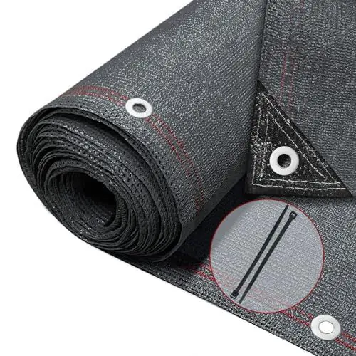 Produktbild: VOUNOT® Zaunblende 1.5×10m, Sichtschutz Zaun 230 g/m² HDPE Schattiernetz, Windschutz UV-resistent Reißfest, 95% Beschattungsgrad, mit Löcher und Kabelbinder, Anthrazit