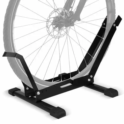 Produktbild: Vousile Fahrradhalter Fahrrad Ständer, Faltbar Bodenparkplatz Fahrradständer für 20 zoll 29 zoll Mountainbike und Rennräder Bike Stand