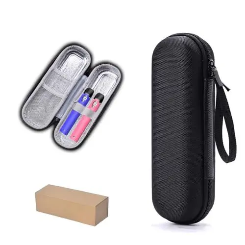 Produktbild: VOVCIG Vape Tasche, Tasche für Vape Pen, Geruchsdichte Tasche, Geruchsdichte Dose mit Geschenkbox, Lsolierten Aluminiumfolie, Stoßschutz Integriertes Netz (Nur Tasche, Schwarz)