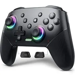 Produktbild: VOYEE Wireless Switch Controller, Compatible with Switch Pro Controller for Switch/Switch Lite/OLED/PC, One-Key Pairing Gamepad with 9-Colour RGB LEDs 800 mAh Battery 6-Axis Motion Wake Up Function