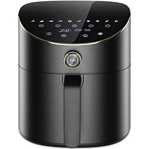 Produktbild: Vpcok Direct Heißluftfritteuse 5,5L Air Fryers 15 Programmen Airfryer XXL Heisluftfritöse ohne Öl mit digitalem LED-Touchscreen, Vorheizen&Warmhalten, inkl. Rezept, Schwarz
