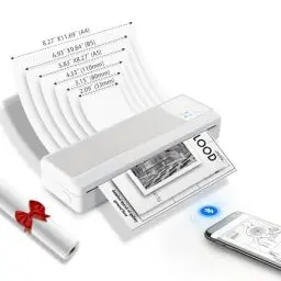 Produktbild: vretti P83 Mobile Drucker Bluetooth,304 DPI Tragbarer Drucker Thermodrucker A4,Mobile Drucker A4 Kompatibel mit Android und iOS für Reisen nach Hause Lernen,Unterstützt 210x297mm A4 Thermopapier