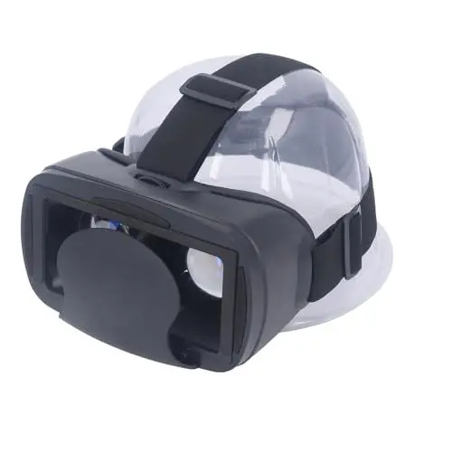 Produktbild: VR-Headset für Telefon mit Controller, 120-Grad-Weitwinkel-Virtual-Reality-Headset mit Anti-Blue-Panoramablick, HD-Handy-3D-VR-Headset für Gaming, Schwarz