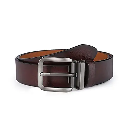 Produktbild: VRLEGEND Gürtel Herren Ledergürtel 110-180cm Leder Jeansguertel Herrengürtel Entfernbar Schnalle Einstellbar (140cm, Braun)