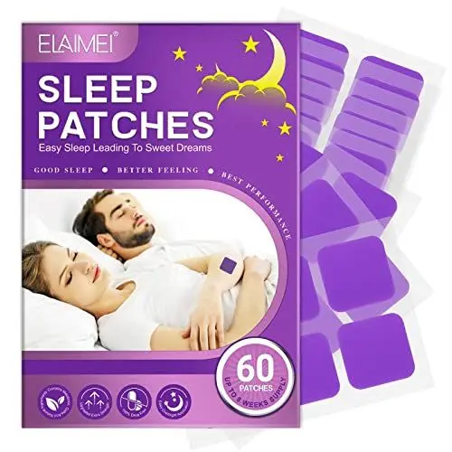 Produktbild: Vrtdhy 60 aktualisierte Schlafpflaster, komplett natürliche Schlafpflaster zur Förderung von Ruhe und Verjüngung, um einen qualitativ hochwertigen Schlaf zu fördern und Müdigkeit zu reduzieren.
