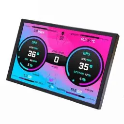 Produktbild: VSDISPLAY 8 Zoll 1280 x 800 Mini HDMI IPS LCD Monitor, Universal 120 mm Lüfterhalterung, PC Gehäuse Display, für AIDA64 DIY CPU GPU Temperatur Computerbildschirm