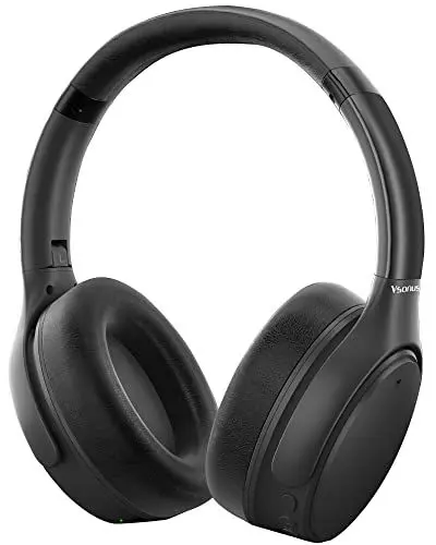 Produktbild: Vsonus H88 Noise Cancelling Kopfhörer, Kabellos Bluetooth Kopfhörer Over-Ear, 40 Stunden Spielzeit, HiFi-Tiefer Bass-Sound, Faltbar, Bequeme Ohrpolster, für Flugzeug, Reisen, Home Office