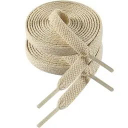 Produktbild: VSUDO 100 cm Länge Beige Flach Sneaker Schnürsenkel, 8mm Breite Cream Turnschuhe Schuhband, Beige Sneaker Shoelace, Ersatz Sportschuhe Schnürsenkel für Frauen oder Männer (1 Paar-Beige-100cm)