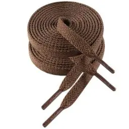 Produktbild: VSUDO 120 cm Schnürsenkel Braun, 8mm Breite Flach Braune Schnürsenkel, Brown Sneaker Shoelace, Ersatz Schuhband Braun für Frauen oder Männer (1 Paar-Braun-120cm)