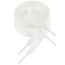 Produktbild: VSUDO 120 cm Flach Sneaker Schnürsenkel Weiß, 8mm Breite Weiße Schnürsenkel, White Sneaker Shoelace, Ersatz Weisse Schnürsenkel für Frauen oder Männer (1 Paar-Weiß-120cm)