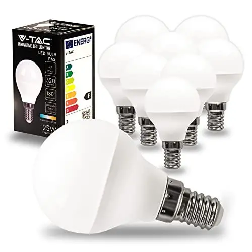 Produktbild: V-TAC 10x LED Glühbirne E14 3,7W (entspricht 25W) P45-320Lumen - LED Glühlampen - Licht 3000K Warmweiß - LED
