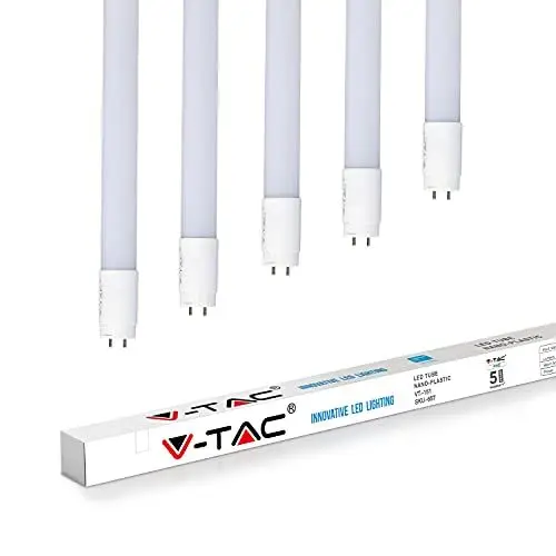 Produktbild: V-TAC LED Röhre 150cm | LED-TUBE Leuchtstoffröhre Neonröhre Röhrenlampe | Samsung Chip - Neutralweiß (4000 K) - 2000 Lumen - T8- G13-22W | 5er Pack