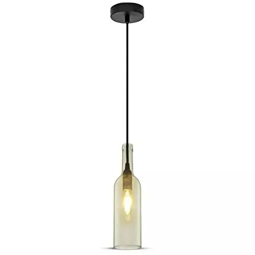 Produktbild: V-TAC SKU. 3774 Hängeleuchte Flasche Leuchtmittel vt-7558, Kunststoff, und andere Material, E14, Lila, Höhe x Breite x Tiefe: 72 mm x 280 mm x 1050 mm