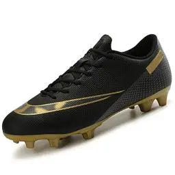 Produktbild: VTASQ Fußballschuhe Herren Stollen Spikes Cleats Jugendliche Erwachsene Trainingsschuhe Professionelle Outdoor Sport Football Schuhe Nero 37 EU
