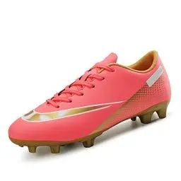 Produktbild: VTASQ Fußballschuhe Herren Stollen Spikes Cleats Jugendliche Erwachsene Trainingsschuhe Professionelle Outdoor Sport Football Schuhe Rosa 36 EU