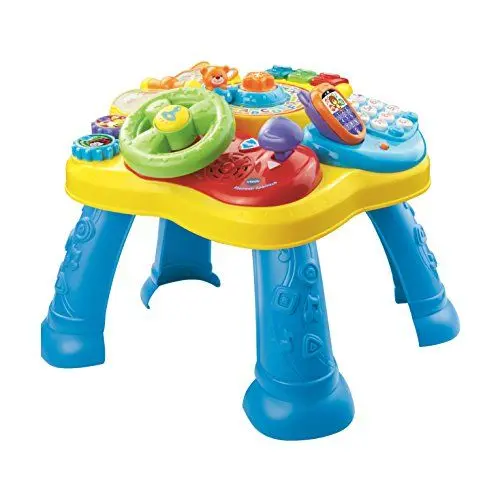 Produktbild: Vtech Baby Abenteuer Spieltisch – Bunter Babyspieltisch mit 6 Spielfeldern und interaktiven Elementen – Farben, Zahlen, Tiere, Musik und Formen spielerisch Lernen – Für Kinder von 12-36 Monaten