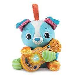 Produktbild: VTech Baby Gitarrenhündchen – Plüschhündchen mit Gitarre und 3 Musikstilen, 3 gesungenen Liedern und 15 Melodien – Für Kinder von 3-36 Monaten