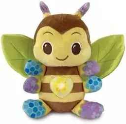 Produktbild: VTech Baby Musik-Kuschelbiene – Interaktives Spielzeug, das spricht und singt – Auch ideal als Handpuppe – 100 Prozent recycelter Plüsch – Für Kinder von 3-36 Monaten