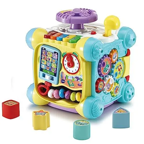 Produktbild: Vtech Baby Spielspaß-Entdeckerwürfel – Interaktiver Spielwürfel mit Musik, Formen und beweglichen Elementen – Für Kinder von 12-36 Monaten